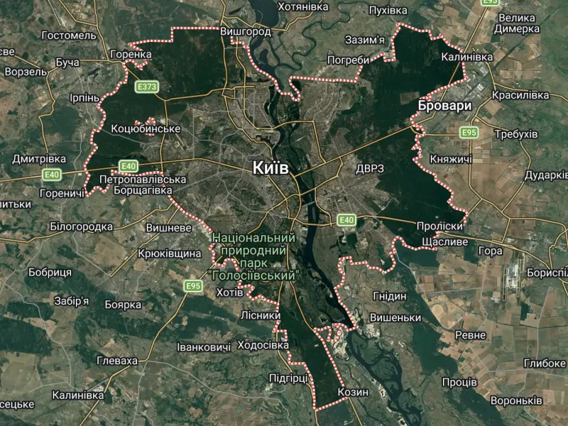 Супутникова Карта Києва